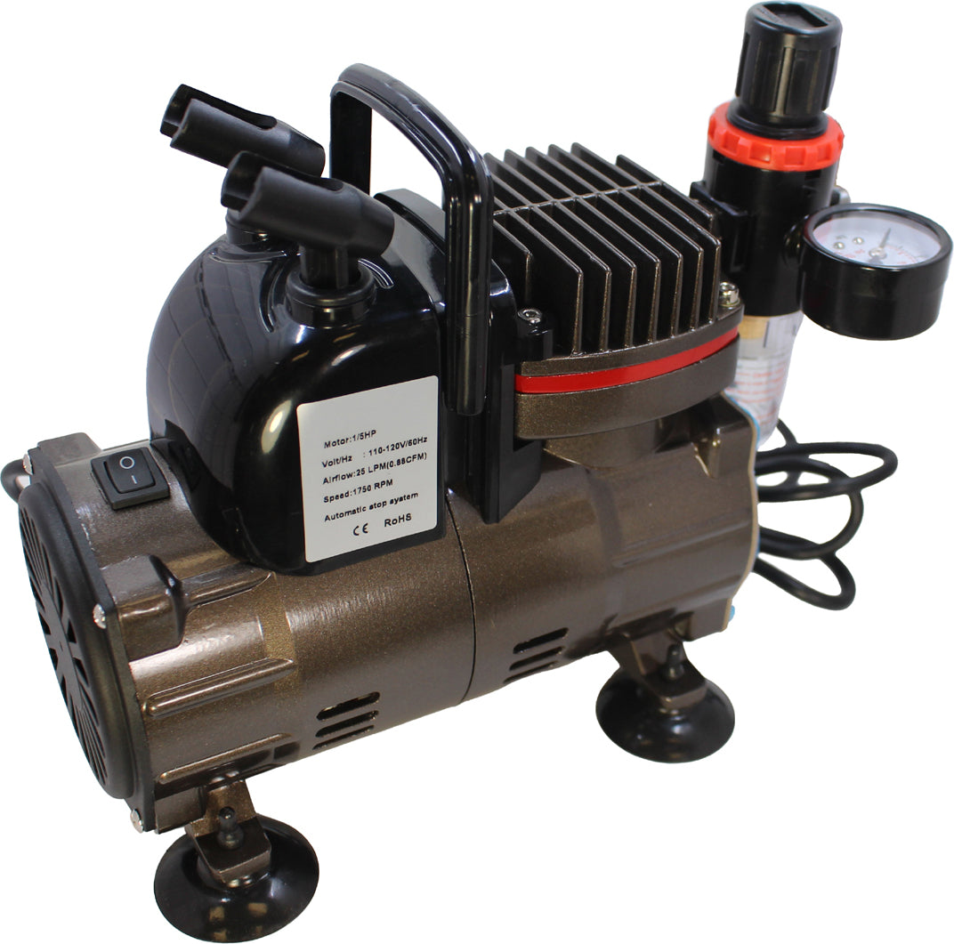 Dual Action Gravity Feed Airbrush & Compressor Combo