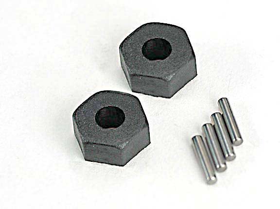 Wheel hubs, hex (2)/ stub axle pins (2)