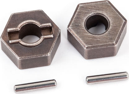 Wheel hubs, hex (steel) (2)/ axle pins (2)