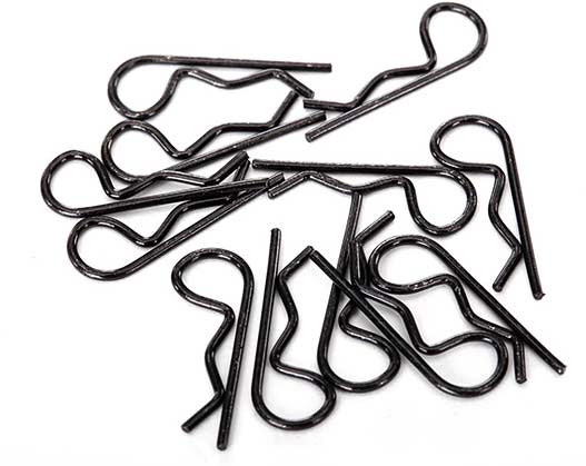 Body clips, black (12) (standard size)