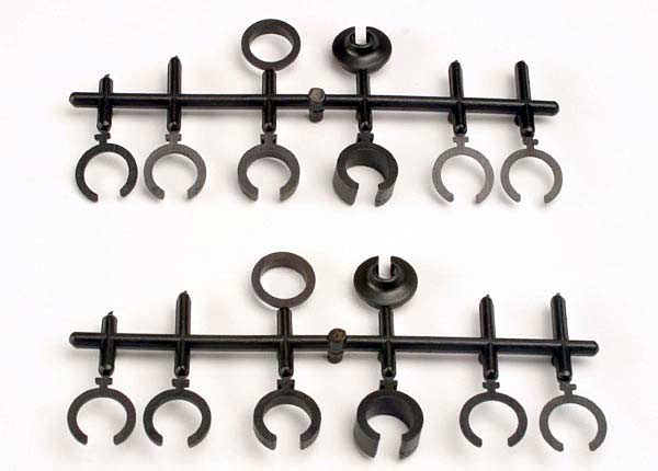 Spring retainers, upper & lower (2)/ spring pre-load spacers: 1mm (4)/ 1.5mm (2)/ 2mm (2)/ 4mm (2)/ 8mm (2) (Big Bore Shocks)