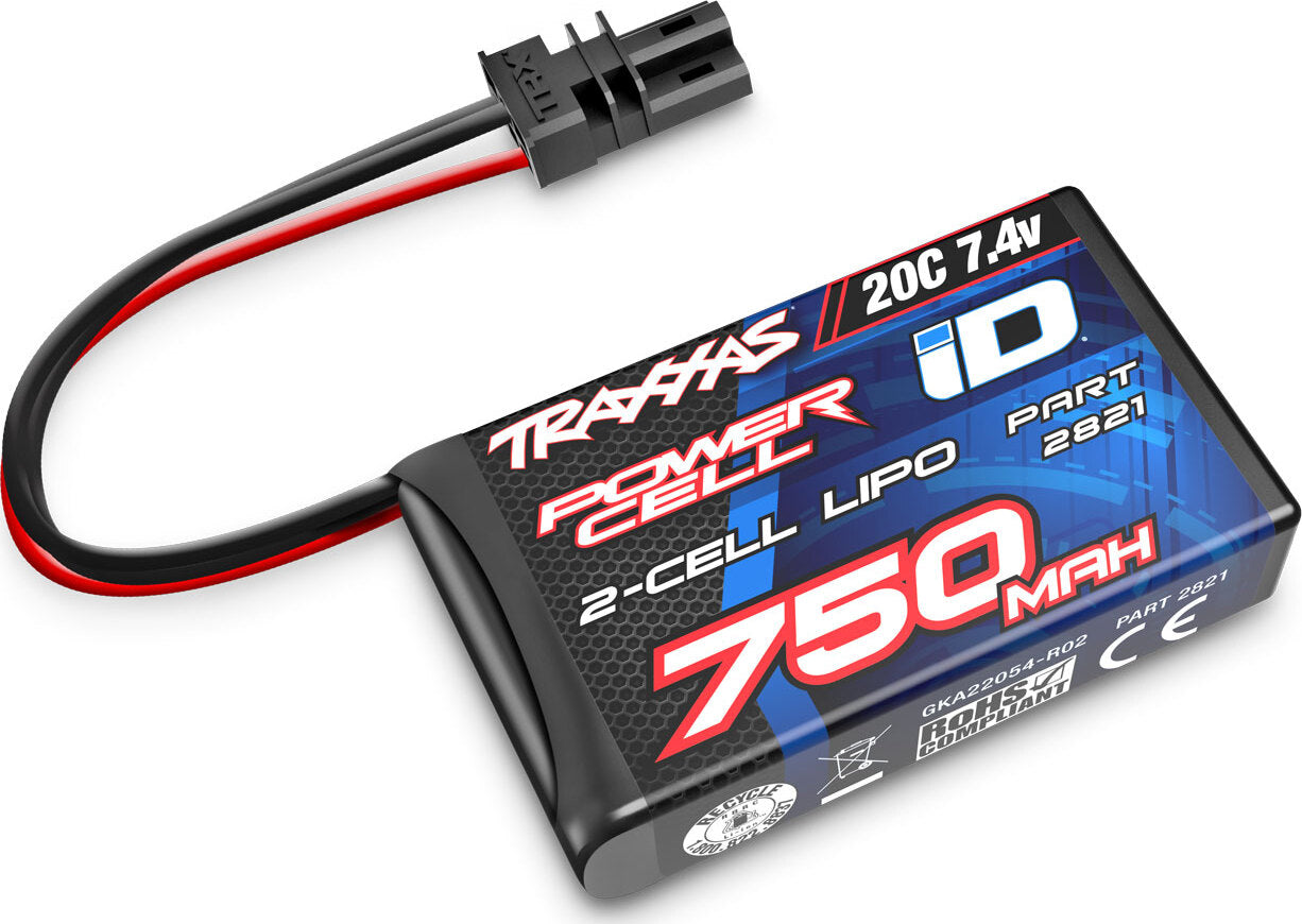 750mAh 7.4V 2-Cell 20C LiPo Battery