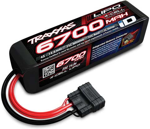 6700mAh 14.8v 4-Cell 25C LiPo Battery
