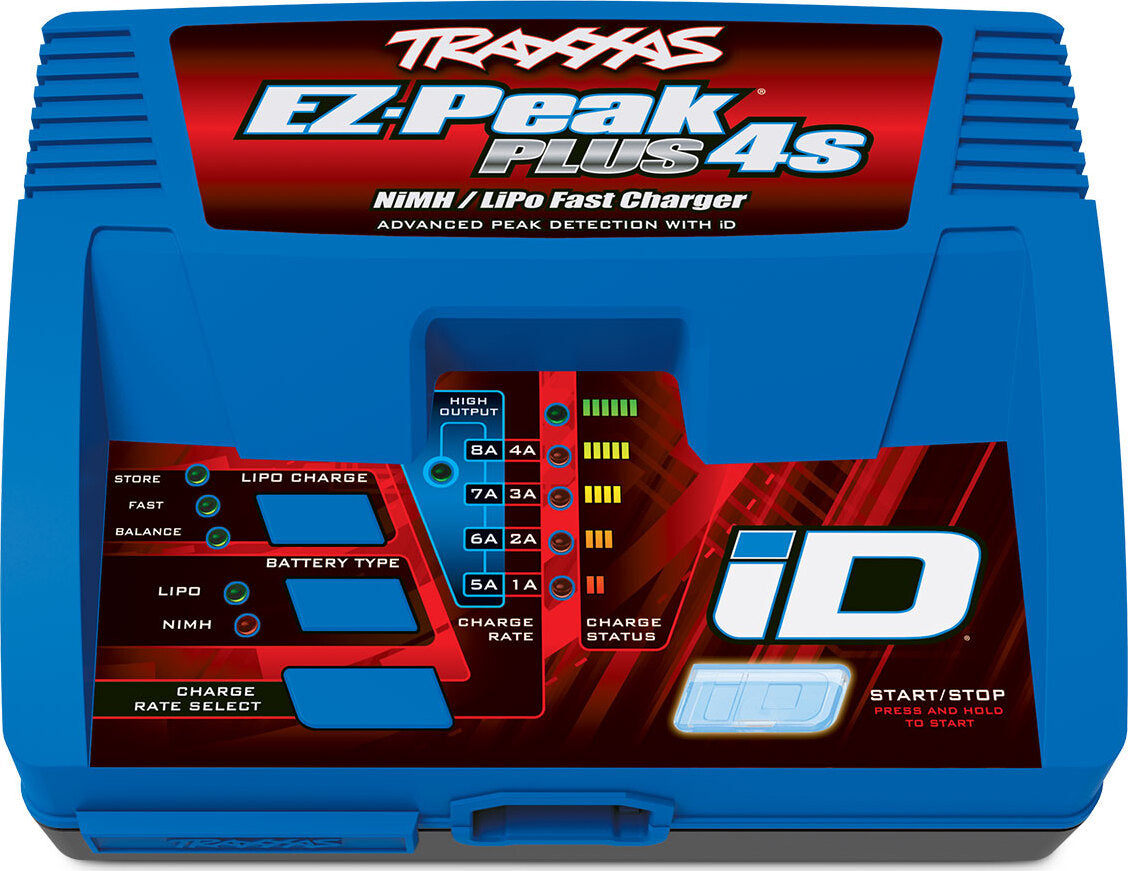 Charger, EZ-Peak® Plus 4s, 8 amp, NiMH/LiPo with iD® Auto Battery Identification