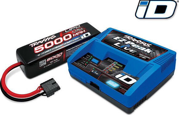 Battery/charger completer pack (includes #2971 iD charger (1), #2889X 5000mAh 14.8V 4-cell 25C LiPo iD® battery (1))