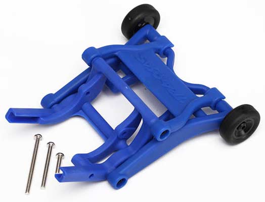 Wheelie bar, assembled (blue) (fits Slash, Stampede, Rustler, Bandit series)