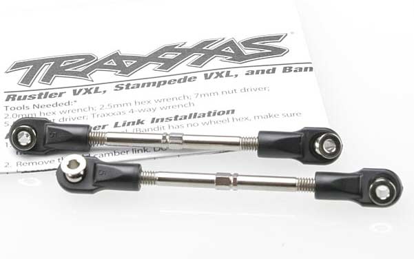 Turnbuckles, toe link, 59mm (78mm center to center) (2) (assembled with rod ends and hollow balls)