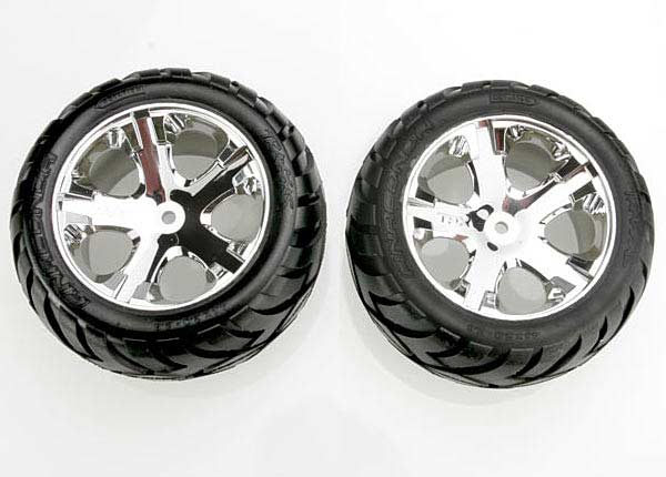 Tires & wheels, assembled, glued (All Star chrome wheels, Anaconda tires, foam inserts) (electric rear) (1 left, 1 right)