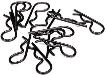 Body clips, heavy duty (black) (12)