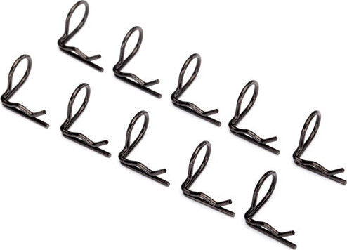 Body clip (mounting clip), angled, 90-degrees (black) (10)