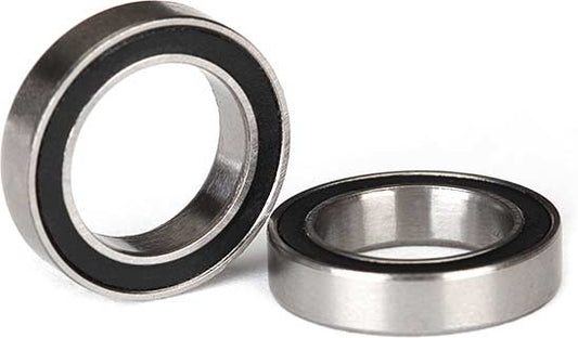 Ball bearings, black rubber sealed (12x18x4mm) (2)