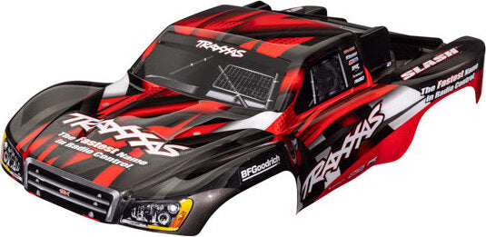 Body, Slash® 2WD (also fits Slash® VXL & Slash® 4X4), red (painted, decals applied)