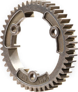 Spur gear, 46-tooth, steel (wide-face, 1.0 metric pitch)