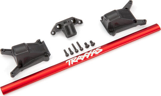 Chassis brace kit, red (fits Rustler® 4X4 or Slash® 4X4 models equipped with Low-CG chassis)