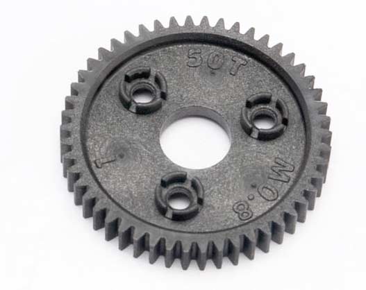 Spur gear, 50-tooth (0.8 metric pitch, compatible with 32-pitch)