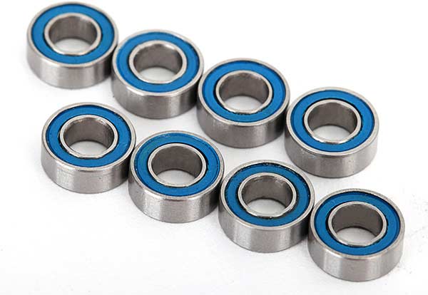 Ball bearings, blue rubber sealed (4x8x3mm) (8)