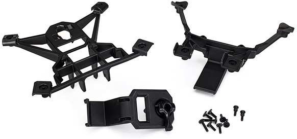 Body mounts, front & rear/3x15mm BCS (1)/ 3x12mm shoulder screw (2)/ 3x10mm flat-head machine screw (6)/ 3x15mm flat-head machine screw (2)