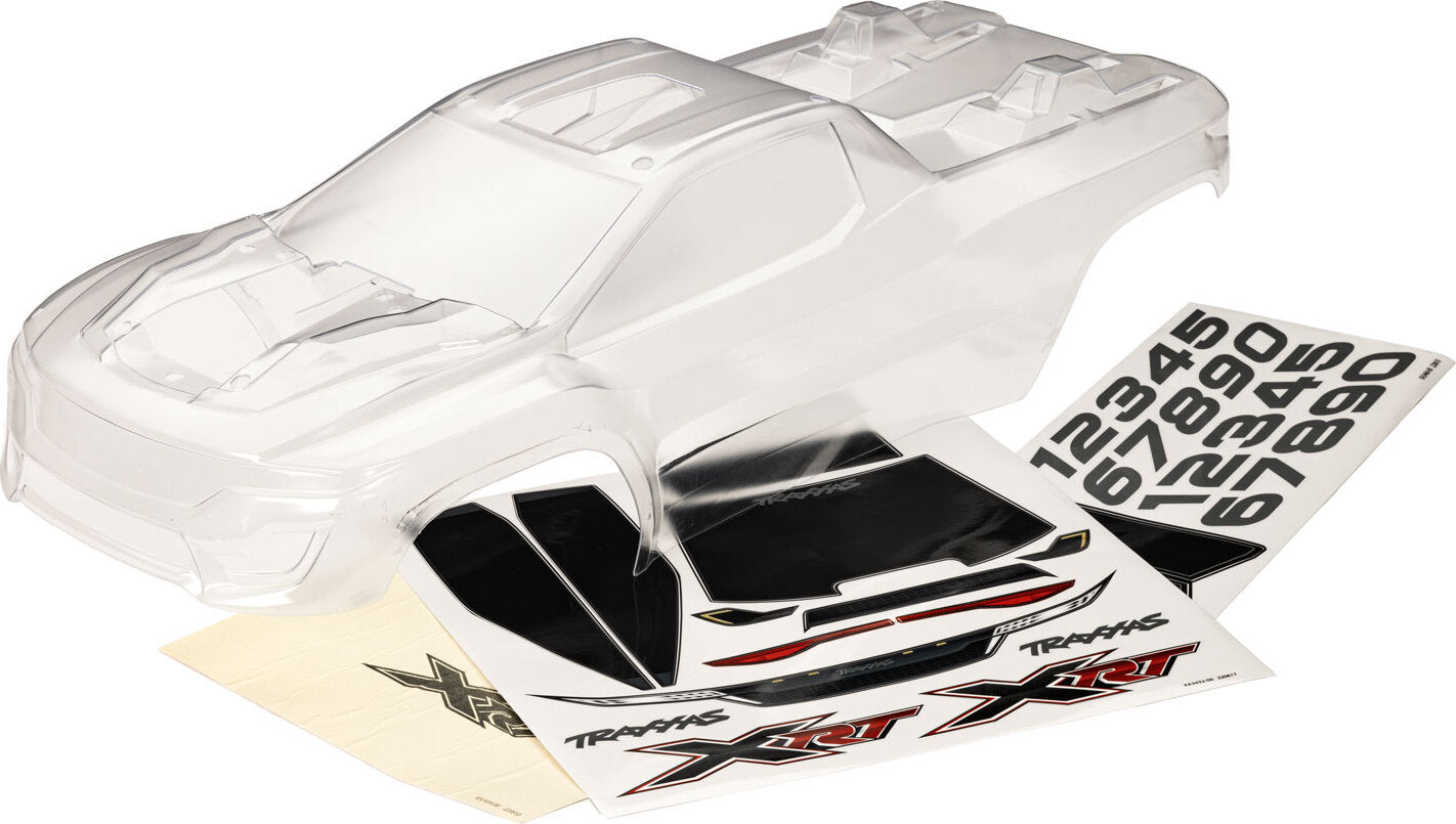 Body, XRT™ (clear, untrimmed, requires painting)/ window masks/ decal sheet