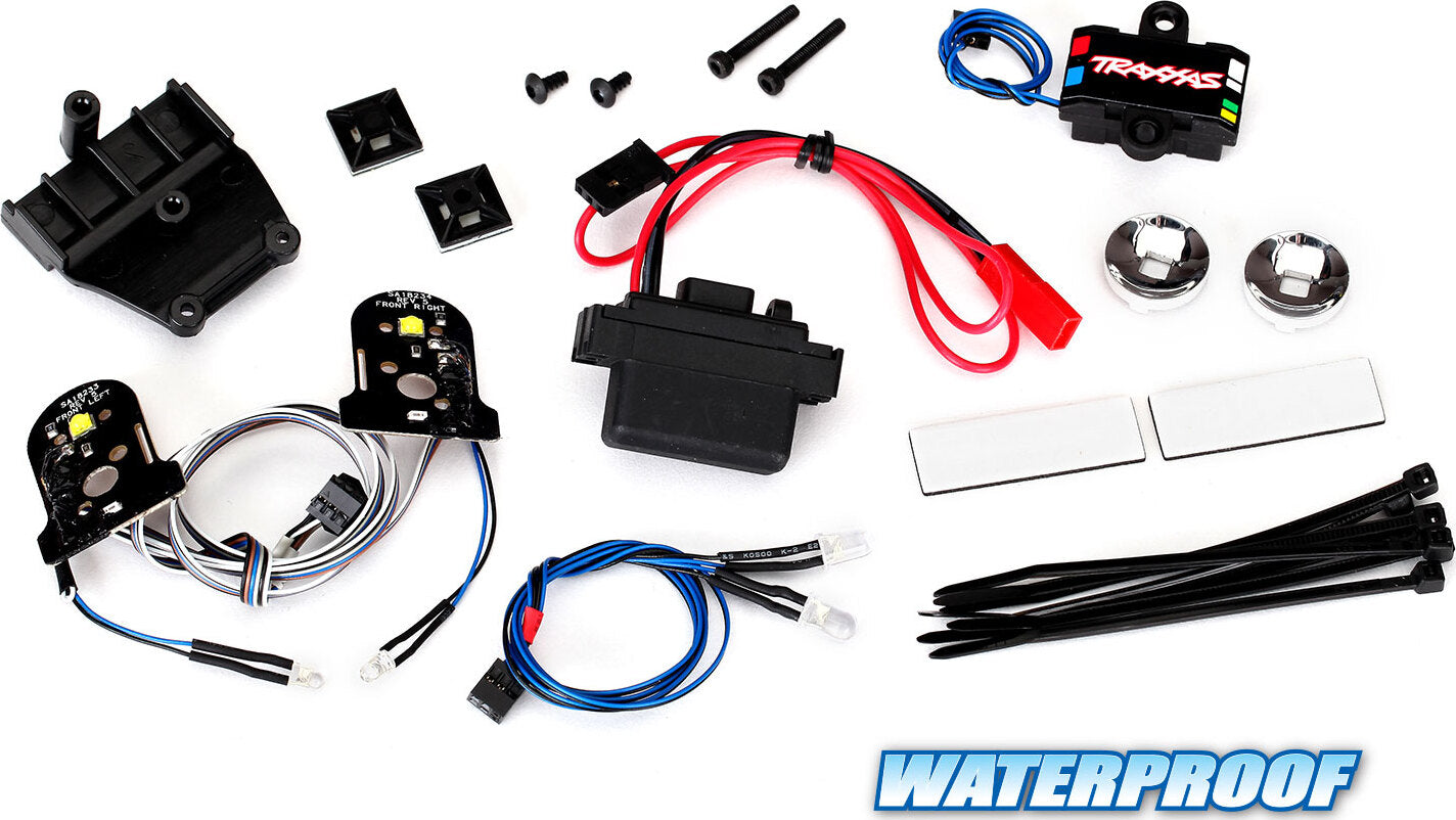 LED light set, complete with power supply (contains headlights, tail lights, side marker lights, & distribution block) (fits #8130 series bodies)