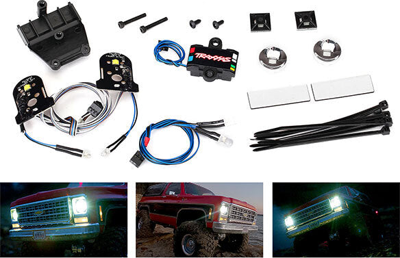 LED light set (contains headlights, tail lights, side marker lights, & distribution block) (fits #8130 series bodies, requires #8028 power supply)
