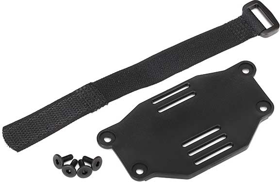 Battery plate/ battery strap/ 3x8 flathead screws (4) (requires #8072 inner fenders)