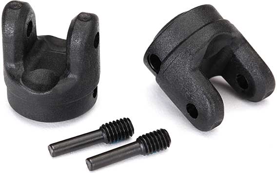 Yokes, transmission (2)/ 4x15mm screw pins (2)