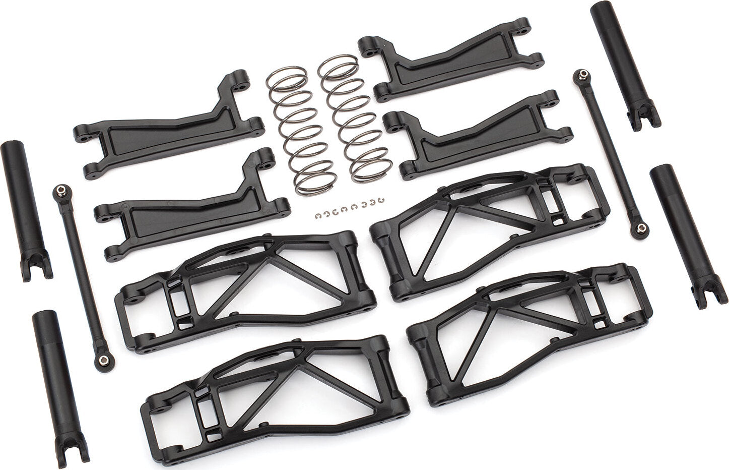 Suspension kit, WideMaxx®, black (includes front & rear suspension arms, front toe links, outer half shafts (extended), rear shock springs)