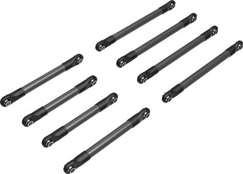 Suspension link set, 6061-T6 aluminum (dark titanium-anodized) (includes 5x53mm front lower links (2), 5x46mm front upper links (2), 5x68mm rear lower or upper links (4))