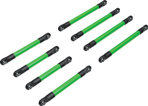 Suspension link set, 6061-T6 aluminum (green-anodized) (includes 5x53mm front lower links (2), 5x46mm front upper links (2), 5x68mm rear lower or upper links (4))