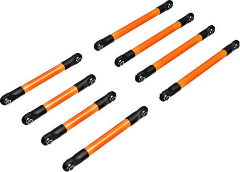 Suspension link set, 6061-T6 aluminum (orange-anodized) (includes 5x53mm front lower links (2), 5x46mm front upper links (2), 5x68mm rear lower or upper links (4))