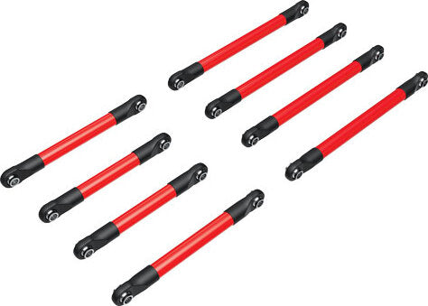 Suspension link set, 6061-T6 aluminum (red-anodized) (includes 5x53mm front lower links (2), 5x46mm front upper links (2), 5x68mm rear lower or upper links (4))