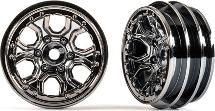 Wheels, 1.0" (black chrome) (2)