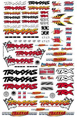 Official Team Traxxas racing decal set (flag logo/ 6-color)